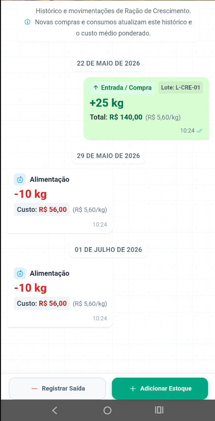 Calculadora de Ração e Estoque